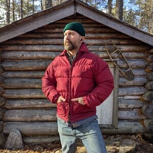 Sears Down Shirt Jacket Vintage 70s Ted Williams Warm Light Comfortable Med? LG?